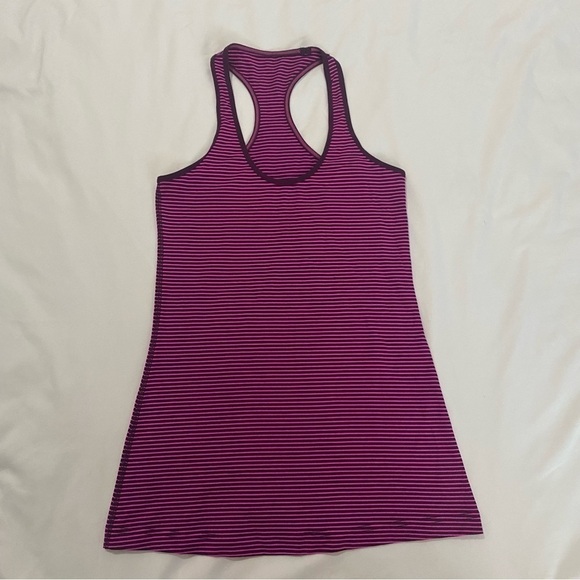 🎈LULULEMON Cool  Racerback Tank
Hyper Stripe Raspberry Glo Pink Plum - Picture 4 of 5